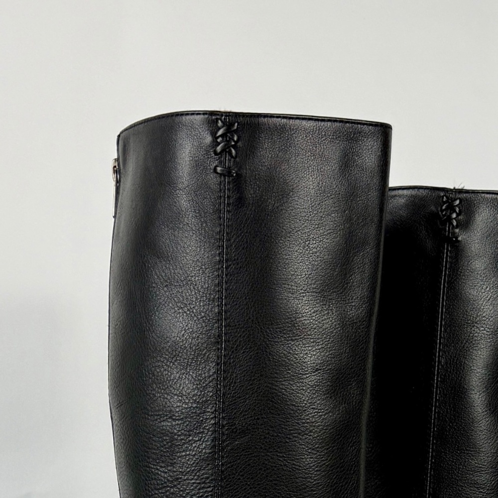 Frye Regina Zip Black Leather Boots - Picture 5 of 12